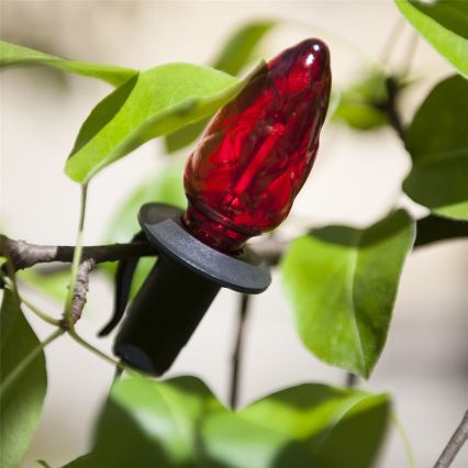 Produžni LED vanjski niz CONE FILAMENT 20xE10 14m u boji/toplo bijela IP44, Proizvedeno u Češkoj