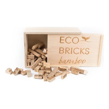 Drveni konstrukcijski set ECO BRICKS, 250 kom.