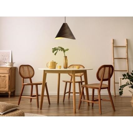 Drveni luster na kabelu 1xE27/60W/230V Ø 45 cm, masivni orah / kaučukovo drvo