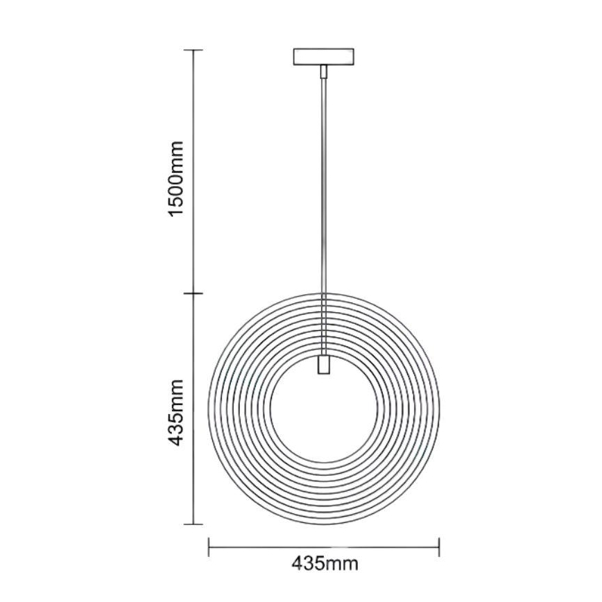 Drveni luster na sajli 1xE27/60W/230V Ø 43,5 cm masiv/furnir/bukva/kaučukovo drvo