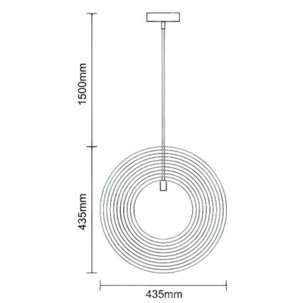 Drveni luster na sajli 1xE27/60W/230V Ø 43,5 cm masiv/furnir/kaučukovo drvo