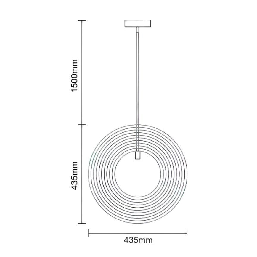 Drveni luster na sajli 1xE27/60W/230V Ø 43,5 cm masiv/furnir/kaučukovo drvo