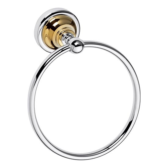 Držač ručnika 16x19 cm srebrna/zlatna