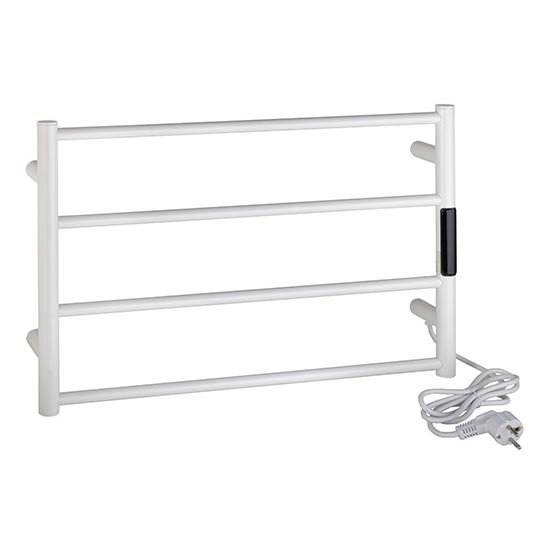 Držač ručnika 56x37 cm, nehrđajući čelik/bijela