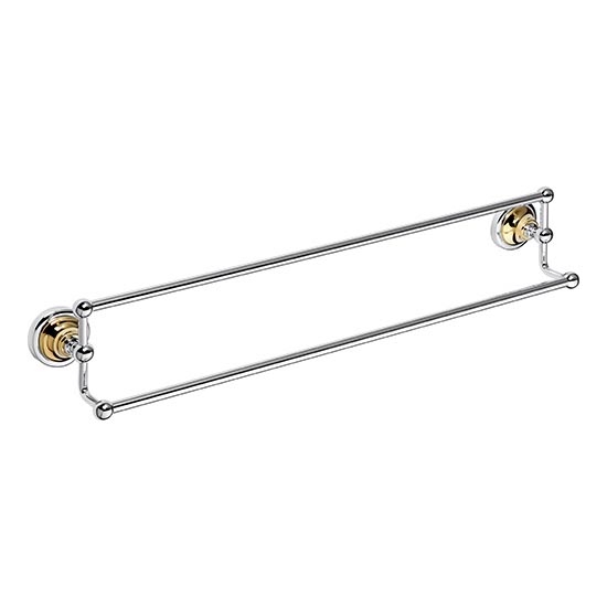 Držač ručnika 66,5x12,5 cm srebrna/zlatna