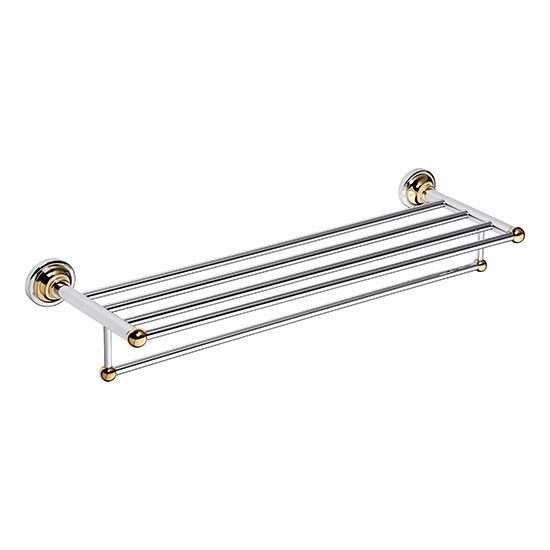 Držač ručnika 66,5x12 cm srebrna/zlatna