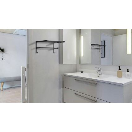 Držač ručnika za kupaonski radijator HF SHEFFIELD 52x25,6 cm, crni