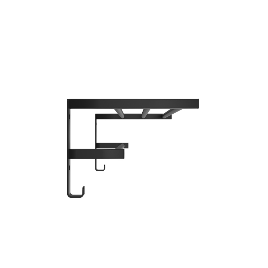 Držač ručnika za kupaonski radijator HF SHEFFIELD 52x25,6 cm, crni