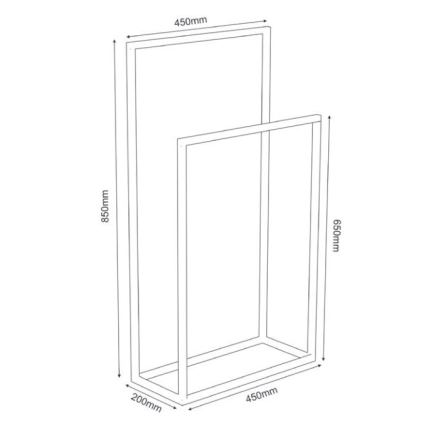 Držač za ručnike 85x45 cm bijela