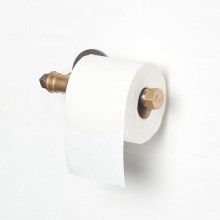 Držač za toaletni papir BORURAF 8x22 cm crna/zlatna