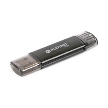 Dual Flash USB stick + MicroUSB 32GB crna