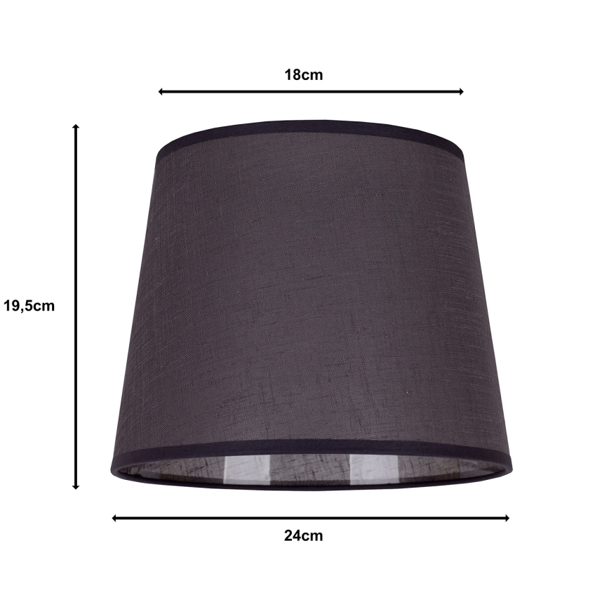 Duolla - Abažur za stolnu lampu CLASSIC M E27 promjera 24 cm antracit