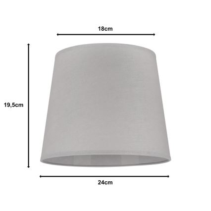 Duolla - Abažur za stolnu lampu CLASSIC M E27 promjer 24 cm siva