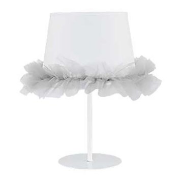 Duolla - Dječja stolna lampa BALLET 1xE14/40W/230V pr. 20 cm bijela/siva