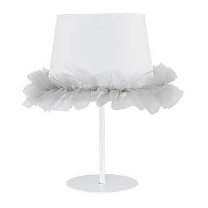 Duolla - Dječja stolna lampa BALLET 1xE14/40W/230V pr. 20 cm bijela/siva