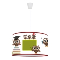 Duolla - Dječji luster na sajli OWLS MULTI 1xE27/15W/230V pr. 35 cm