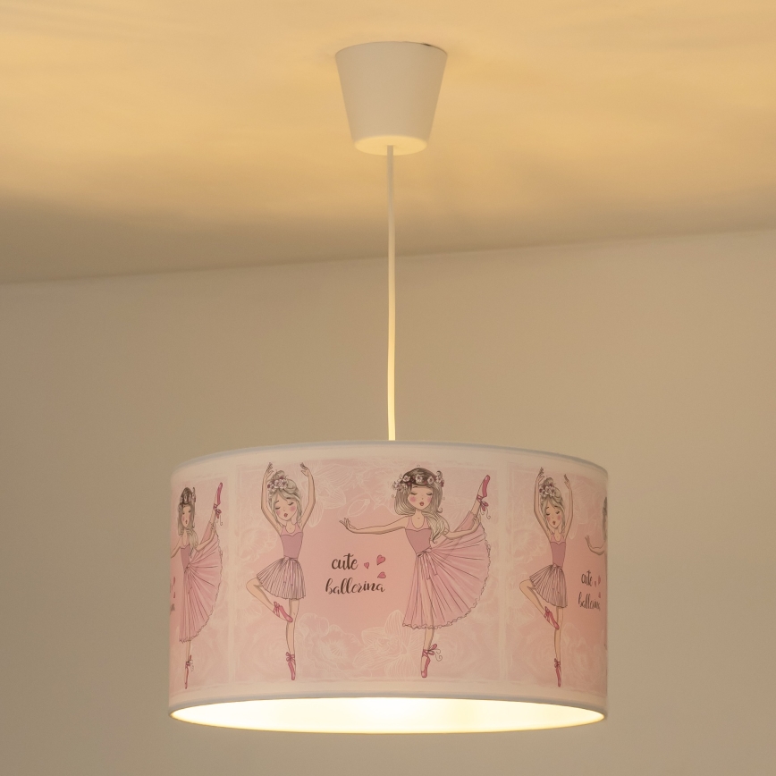 Duolla - Dječji luster na sajli PRINT M 1xE27/40W/230V pr. 35 cm balerine