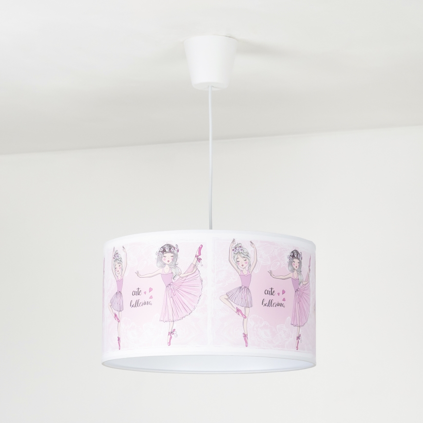 Duolla - Dječji luster na sajli PRINT M 1xE27/40W/230V pr. 35 cm balerine