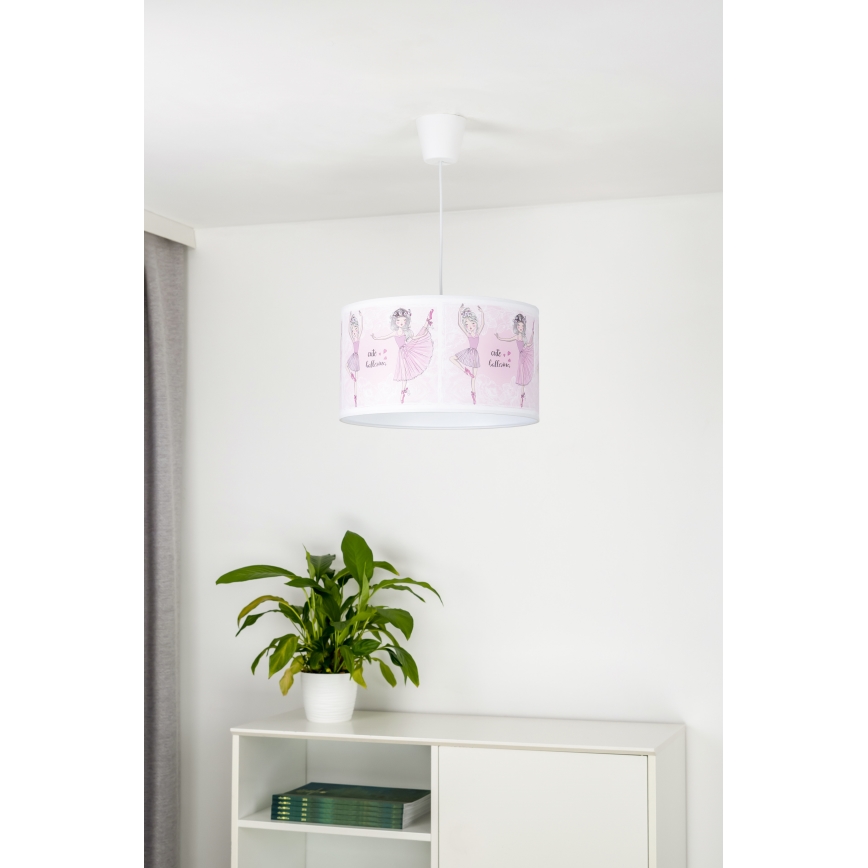 Duolla - Dječji luster na sajli PRINT M 1xE27/40W/230V pr. 35 cm balerine