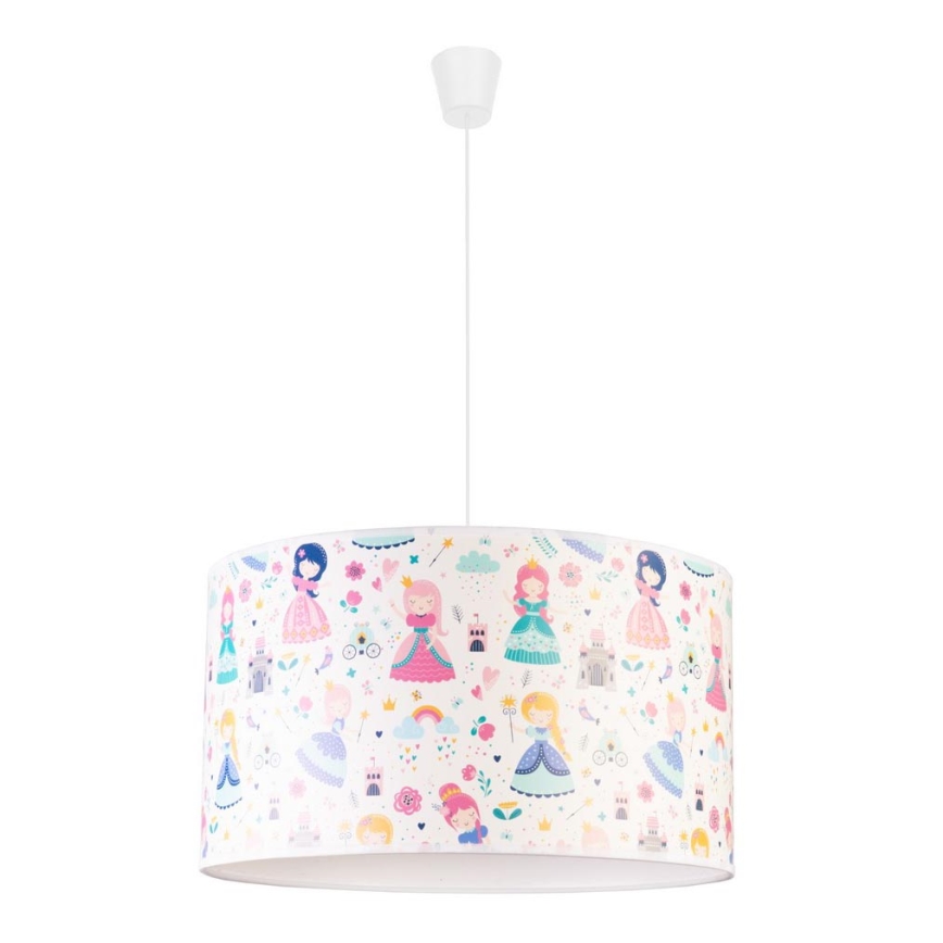 Duolla - Dječji luster na sajli PRINT M 1xE27/40W/230V pr. 35 cm princeze