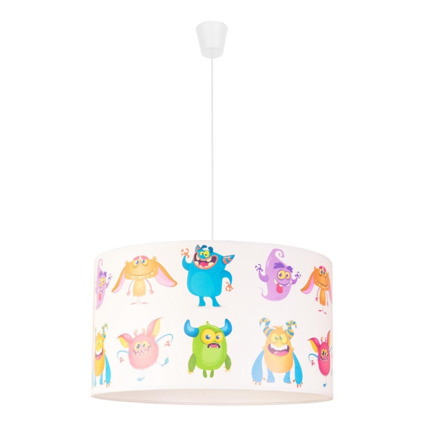 Duolla - Dječji luster na sajli PRINT M 1xE27/40W/230V pr. 35 cm trolovi