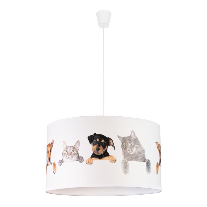 Duolla - Dječji luster na sajli PRINT M 1xE27/40W/230V pr. 35 cm životinje