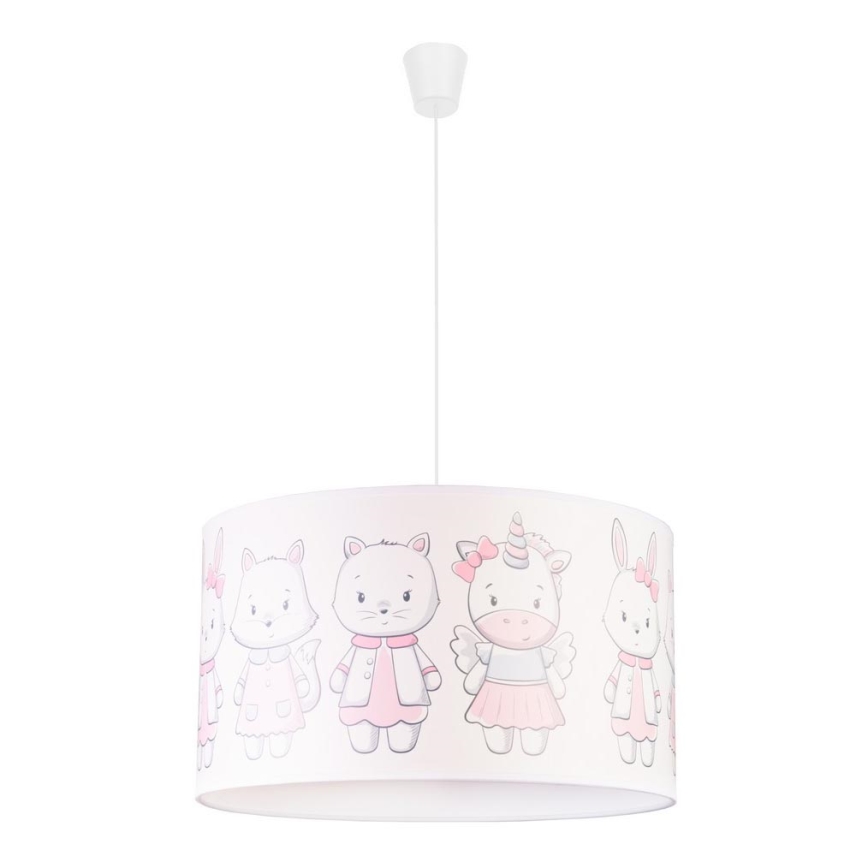 Duolla - Dječji luster na sajli PRINT M 1xE27/40W/230V pr. 35 cm životinjice