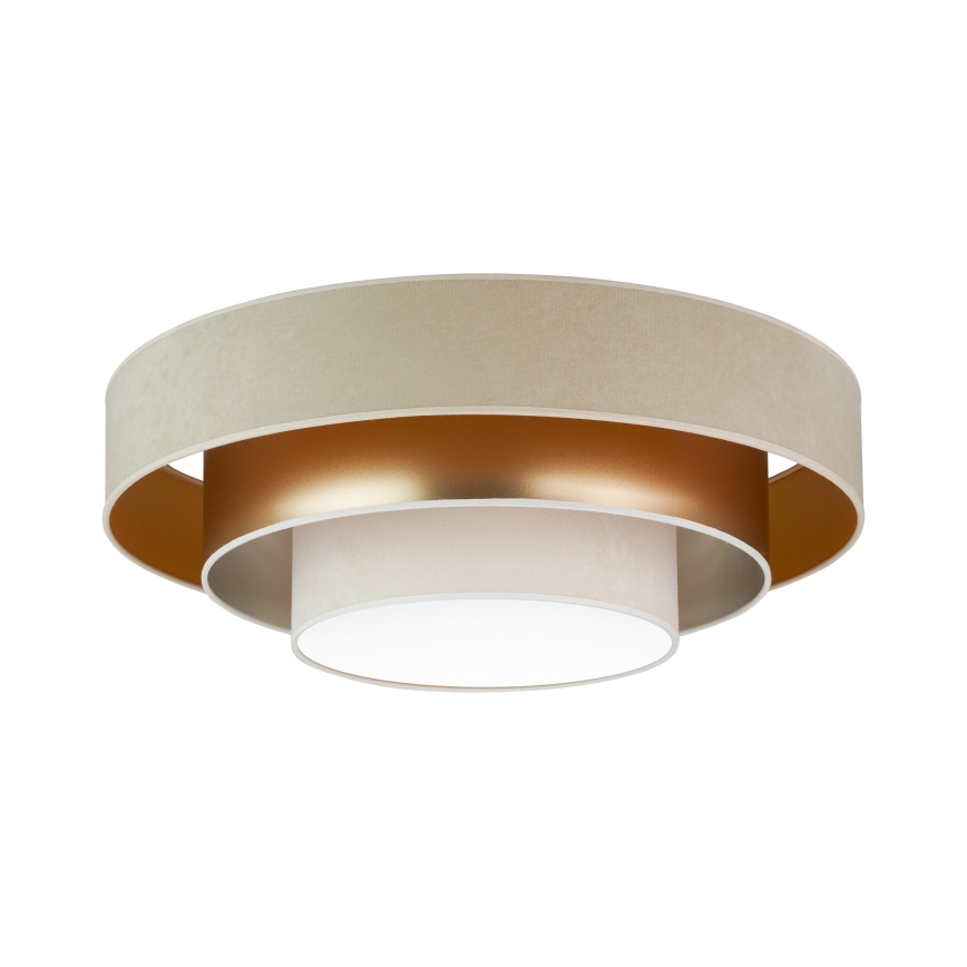 Duolla - LED Stropna svjetiljka LUNETA LED/26W/230V pr. 60 cm 4000K bež/zlatna/krem