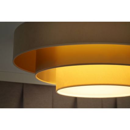 Duolla - LED Stropna svjetiljka LUNETA LED/26W/230V pr. 60 cm 4000K bež/zlatna/krem