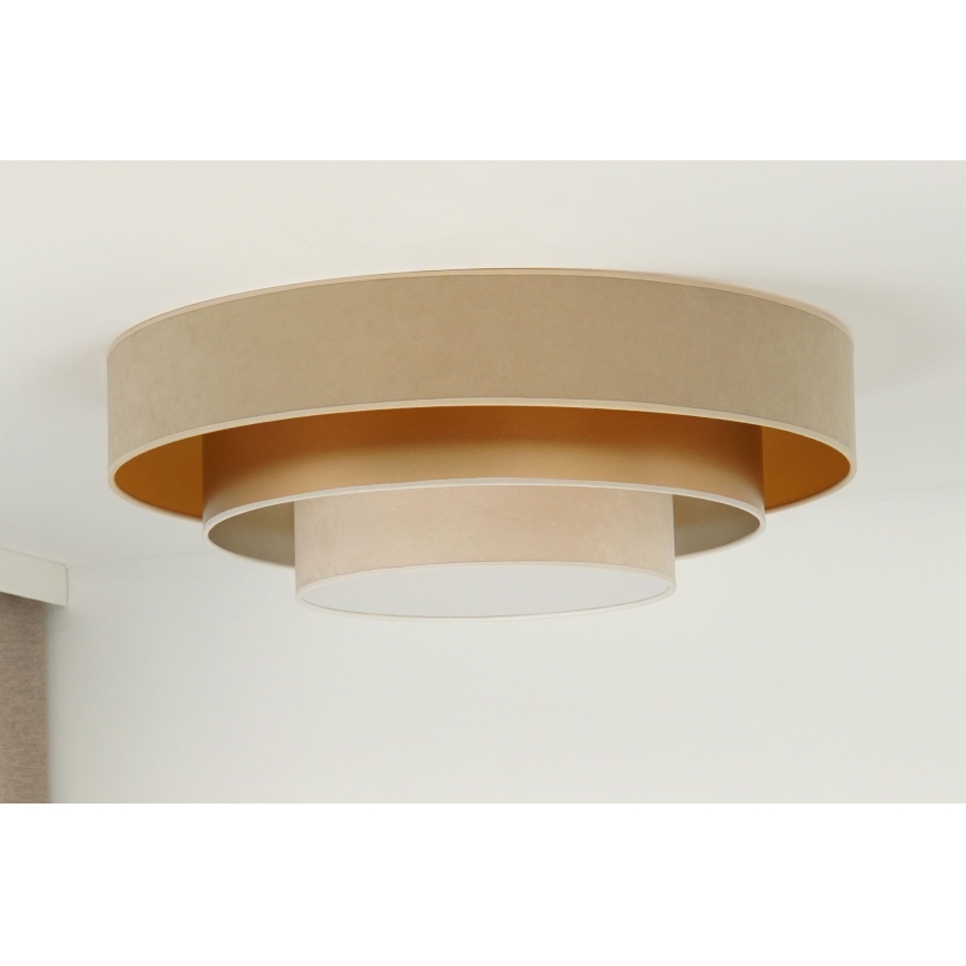 Duolla - LED Stropna svjetiljka LUNETA LED/26W/230V pr. 60 cm 4000K bež/zlatna/krem