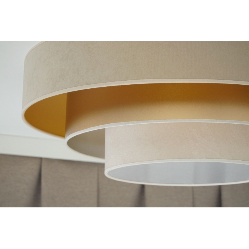 Duolla - LED Stropna svjetiljka LUNETA LED/26W/230V pr. 60 cm 4000K bež/zlatna/krem