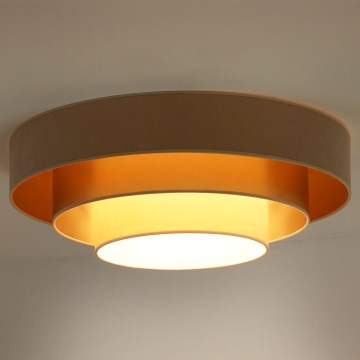 Duolla - LED Stropna svjetiljka LUNETA LED/26W/230V pr. 60 cm 4000K bež/zlatna/krem