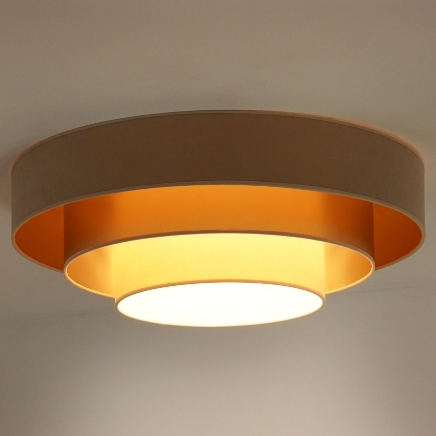 Duolla - LED Stropna svjetiljka LUNETA LED/26W/230V pr. 60 cm 4000K bež/zlatna/krem