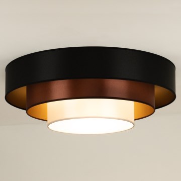 Duolla - LED Stropna svjetiljka LUNETA LED/26W/230V pr. 60 cm 4000K crna/bakrena/bijela