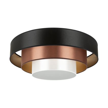 Duolla - LED Stropna svjetiljka LUNETA LED/26W/230V pr. 60 cm 4000K crna/bakrena/bijela