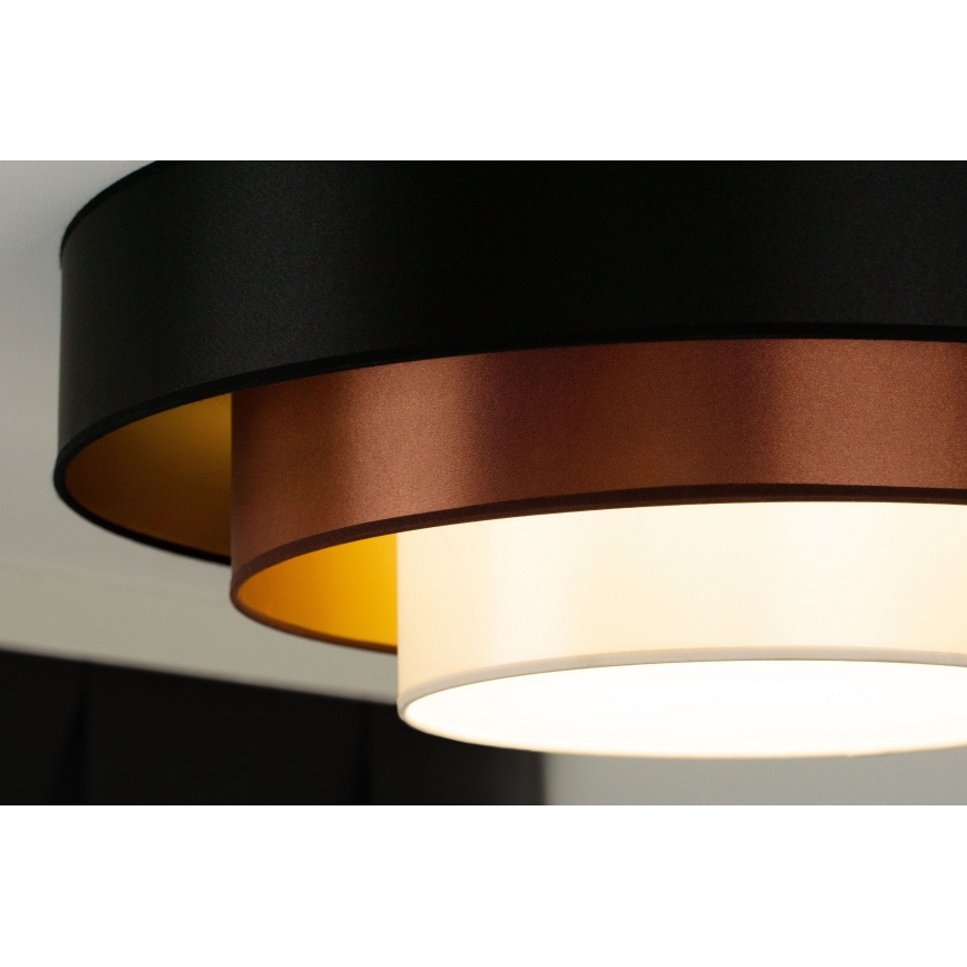 Duolla - LED Stropna svjetiljka LUNETA LED/26W/230V pr. 60 cm 4000K crna/bakrena/bijela