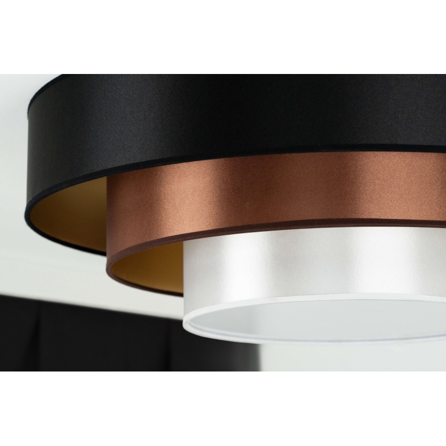 Duolla - LED Stropna svjetiljka LUNETA LED/26W/230V pr. 60 cm 4000K crna/bakrena/bijela