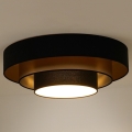 Duolla - LED Stropna svjetiljka LUNETA LED/26W/230V pr. 60 cm 4000K crna/zlatna