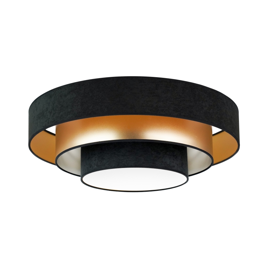 Duolla - LED Stropna svjetiljka LUNETA LED/26W/230V pr. 60 cm 4000K crna/zlatna