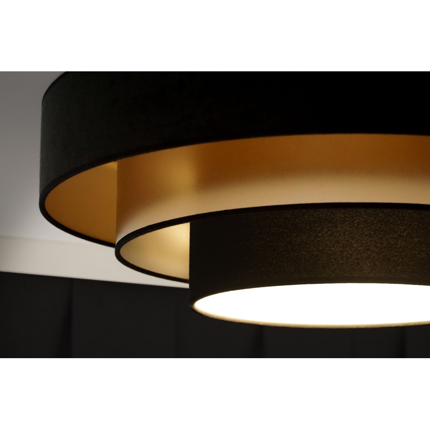 Duolla - LED Stropna svjetiljka LUNETA LED/26W/230V pr. 60 cm 4000K crna/zlatna