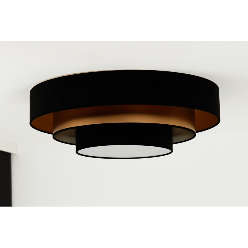 Duolla - LED Stropna svjetiljka LUNETA LED/26W/230V pr. 60 cm 4000K crna/zlatna