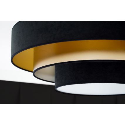 Duolla - LED Stropna svjetiljka LUNETA LED/26W/230V pr. 60 cm 4000K crna/zlatna