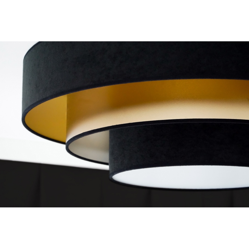 Duolla - LED Stropna svjetiljka LUNETA LED/26W/230V pr. 60 cm 4000K crna/zlatna