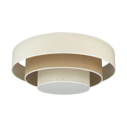 Duolla - LED Stropna svjetiljka LUNETA LED/26W/230V pr. 60 cm 4000K krem/smeđa