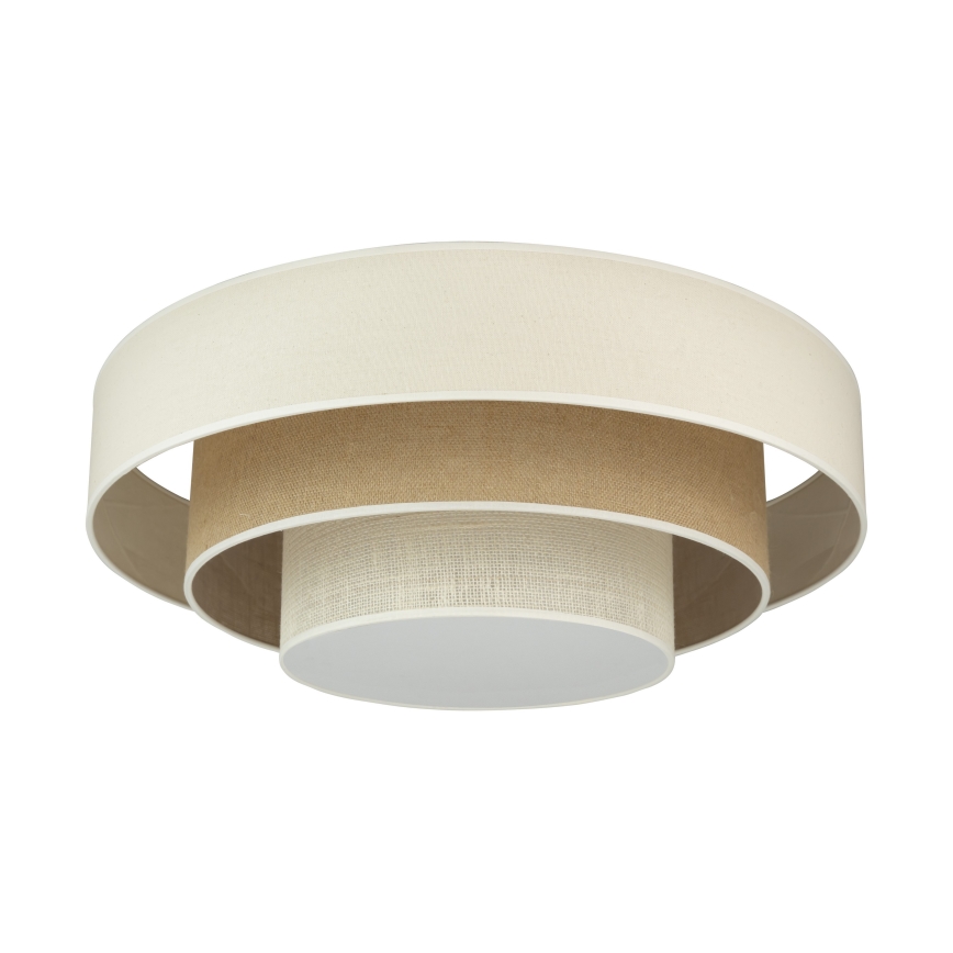 Duolla - LED Stropna svjetiljka LUNETA LED/26W/230V pr. 60 cm 4000K krem/smeđa
