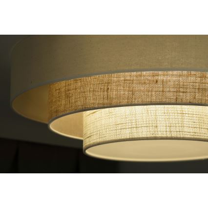 Duolla - LED Stropna svjetiljka LUNETA LED/26W/230V pr. 60 cm 4000K krem/smeđa