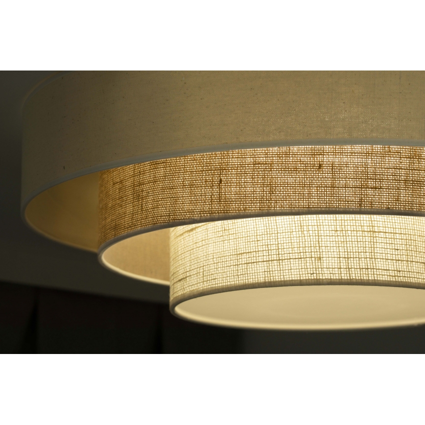 Duolla - LED Stropna svjetiljka LUNETA LED/26W/230V pr. 60 cm 4000K krem/smeđa