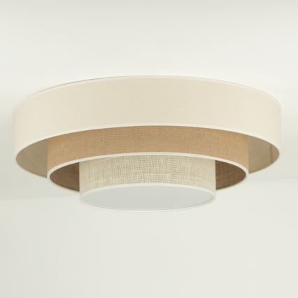 Duolla - LED Stropna svjetiljka LUNETA LED/26W/230V pr. 60 cm 4000K krem/smeđa