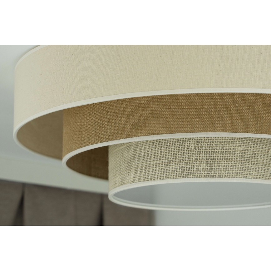 Duolla - LED Stropna svjetiljka LUNETA LED/26W/230V pr. 60 cm 4000K krem/smeđa
