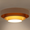 Duolla - LED Stropna svjetiljka LUNETA LED/26W/230V pr. 60 cm 4000K krem/zlatna/bež